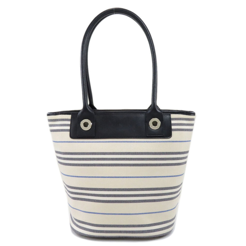 Burberry canvas tote bag leather